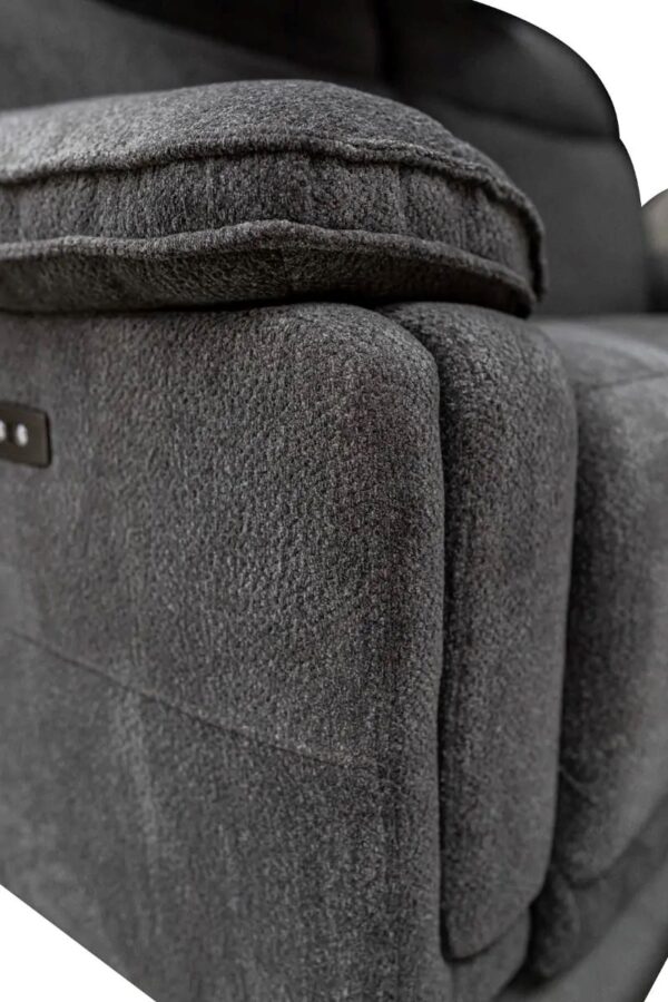 CADENZA E/RECLINING ARMCHAIR - CHARCOAL FABRIC - Image 4