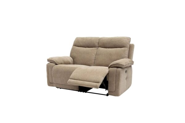CADENZA 2 SEATER E/RECLINING SOFA - CAMEL FABRIC - Image 2
