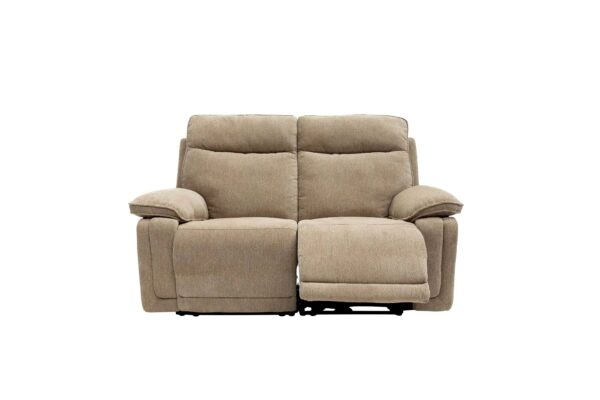 CADENZA 2 SEATER E/RECLINING SOFA - CAMEL FABRIC - Image 4