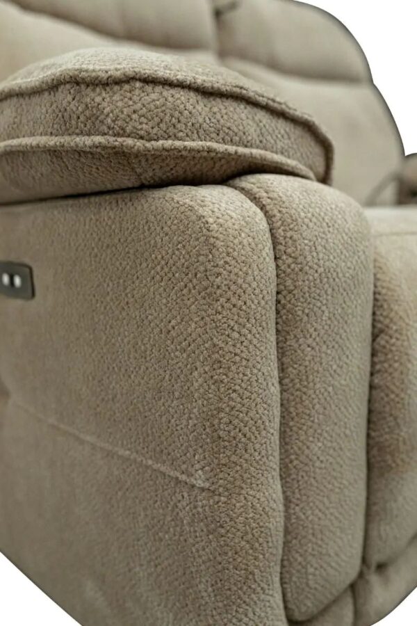 CADENZA 2 SEATER E/RECLINING SOFA - CAMEL FABRIC - Image 5