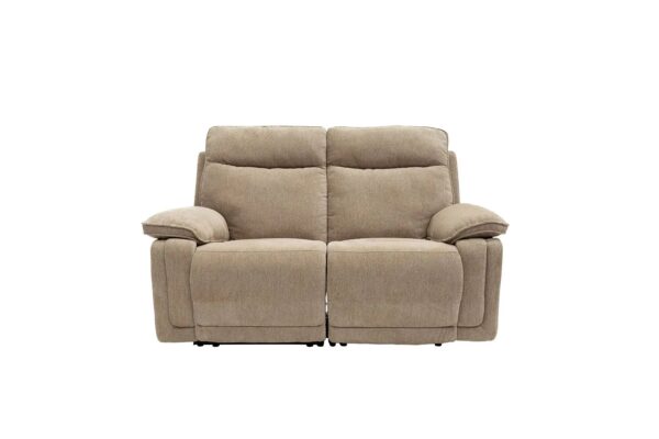 CADENZA 2 SEATER E/RECLINING SOFA - CAMEL FABRIC