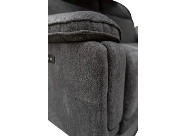 CADENZA 2 SEATER E/RECLINING SOFA - CHARCOAL FABRIC - Image 4