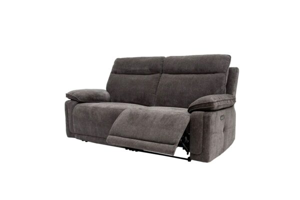CADENZA 3 SEATER E/RECLINING SOFA - CHARCOAL FABRIC - Image 2