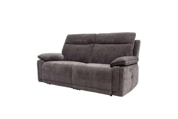 CADENZA 3 SEATER E/RECLINING SOFA - CHARCOAL FABRIC - Image 3