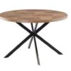 CARSON 1.2m ROUND OAK VENEER DINING TABLE
