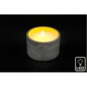 12x8cm LED CEMENT CANDLE POT