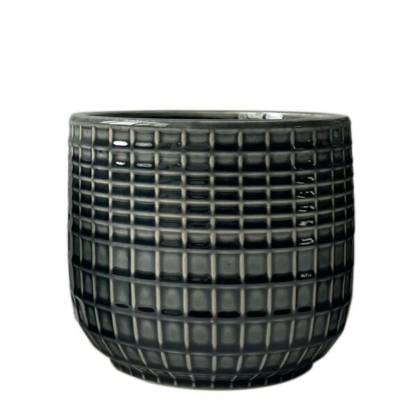 17cm BRAGA PLANT POT GREY