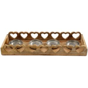 45x16cm CUT OUT HEART CANDLE HOLDER