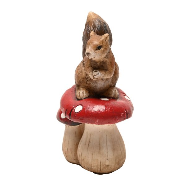 SQUIRREL STANDING ON MUSHROOMS O/MENT - Image 2