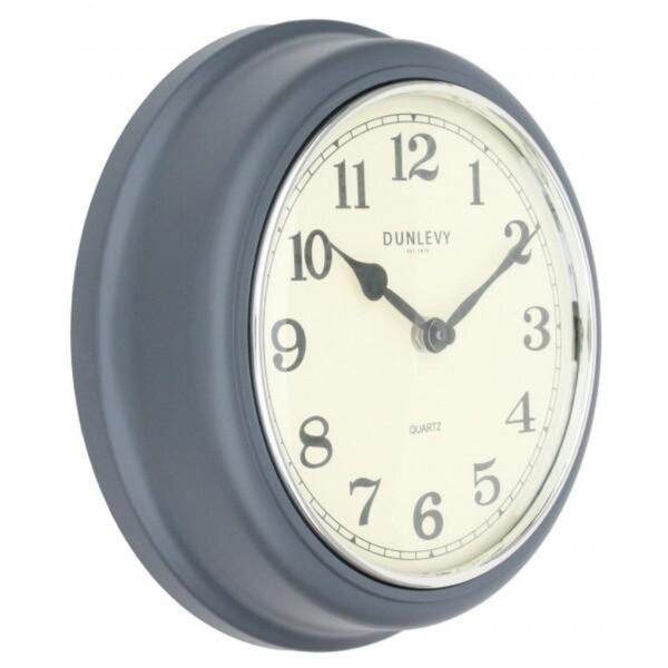 10in GREY WALL CLOCK