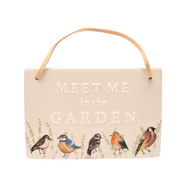 BIRDS MEET ME IN THE GARDEN PLAQUE