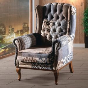 CLIO MULTI GREY ACCENT CHAIR