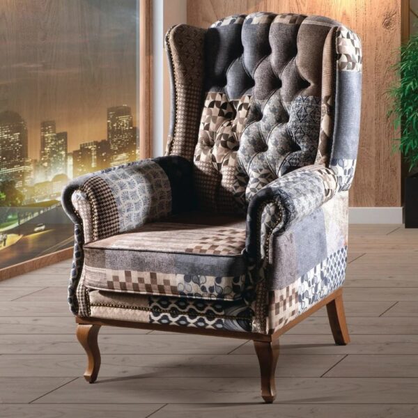 CLIO MULTI GREY ACCENT CHAIR