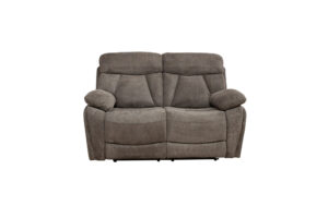 COLSTON DARK GREY 2 SEATER SOFA - M/RECLINING