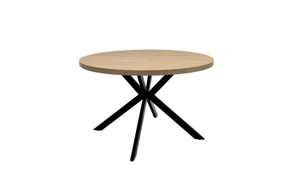 DALTON 1.2m ROUND DINING TABLE - LT OAK - Image 2