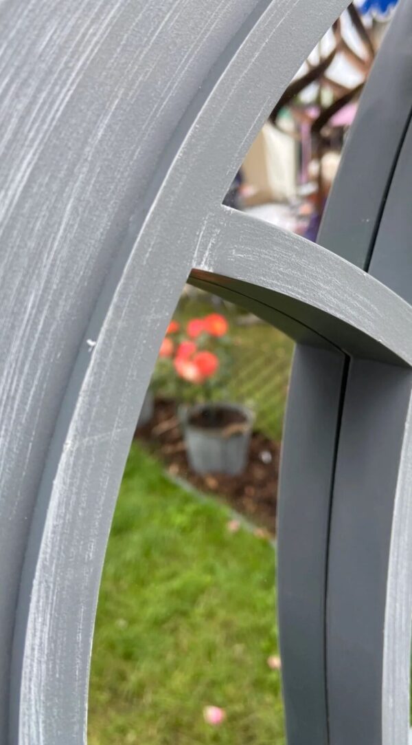 75.5x50.5cm GREY RUB WHITE OUTDOOR MIRROR - Image 3