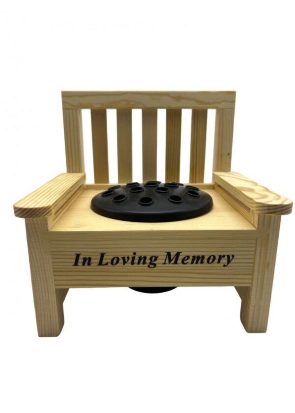 ILM WOOD BENCH w/ GRAVE POT
