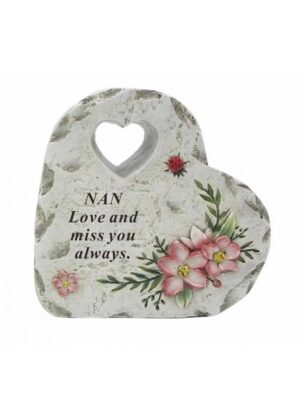 NAN MEMORIAL HEART PLAQUE