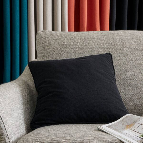 45cm WILSON VELVET BLACK CUSHION