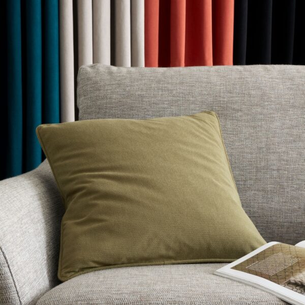 45cm WILSON VELVET OLIVE CUSHION