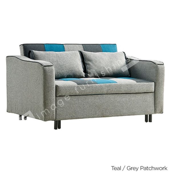 ASPEN SOFA BED TEAL / GREY - Image 2