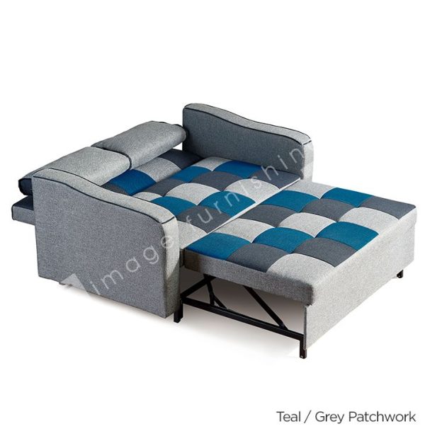 ASPEN SOFA BED TEAL / GREY - Image 3