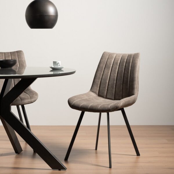 FONTANA TAN DINING CHAIR - Image 6