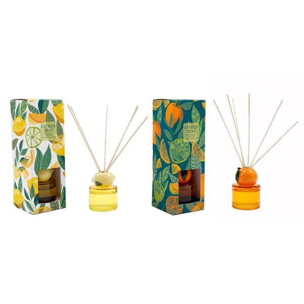 100ml CITRUS ZEST DIFFUSER w/ FRUIT TOP