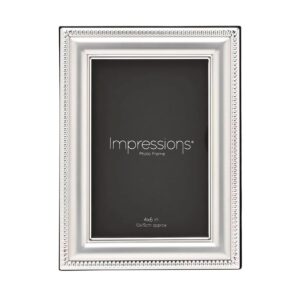 4x6 SILVER PLATED PATTERNED EDGE P/FRAME