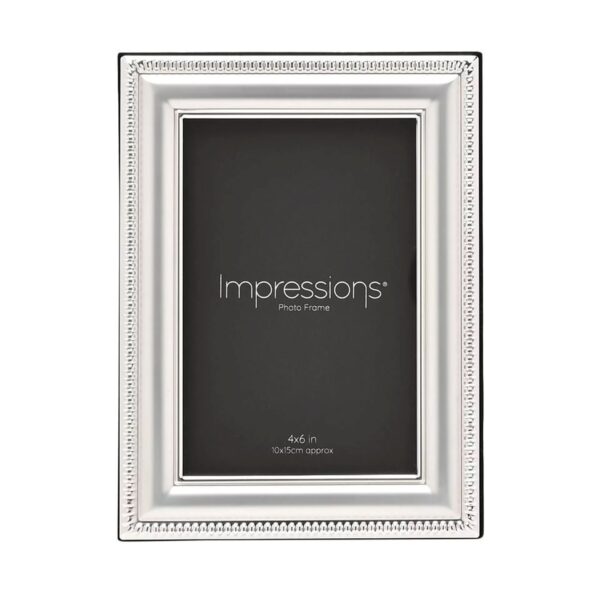 4x6 SILVER PLATED PATTERNED EDGE P/FRAME