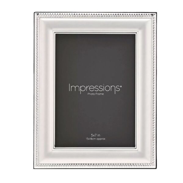 5x7 SILVER PLATED PATTERNED EDGE P/FRAME