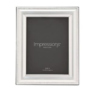 6x8 SILVER PLATED PATTERNED EDGE P/FRAME
