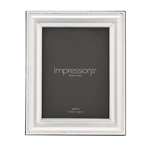 6x8 SILVER PLATED PATTERNED EDGE P/FRAME