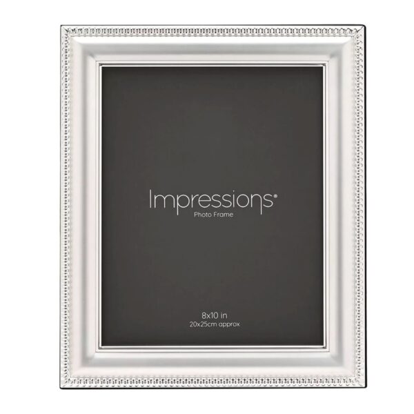 8x10 SILVER PLATED PATTERNED EDGE P/FRAME
