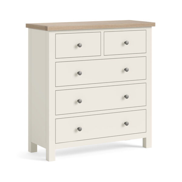 MODERN COUNTRY 3+2 DWR CHEST - COCONUT WHITE