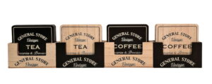 SET 4 GENERAL STORE COASTERS