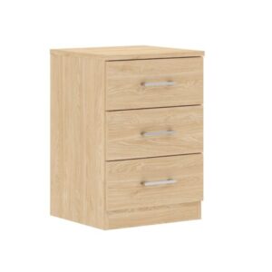 SORRENTO 3 DWR BEDSIDE CHEST- BARDOLINO OAK
