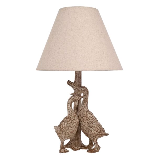 17in HESTIA WOOD EFFECT RESIN T/LAMP - Image 2