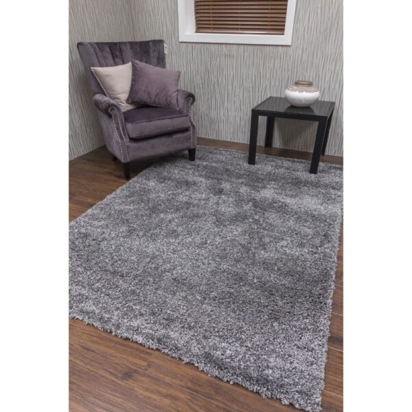 160x220 DARK GREY DREAMS SHAGGY RUG - Image 4