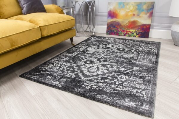 80x150 GREY ANTIKA MEDALLION RUG - Image 3