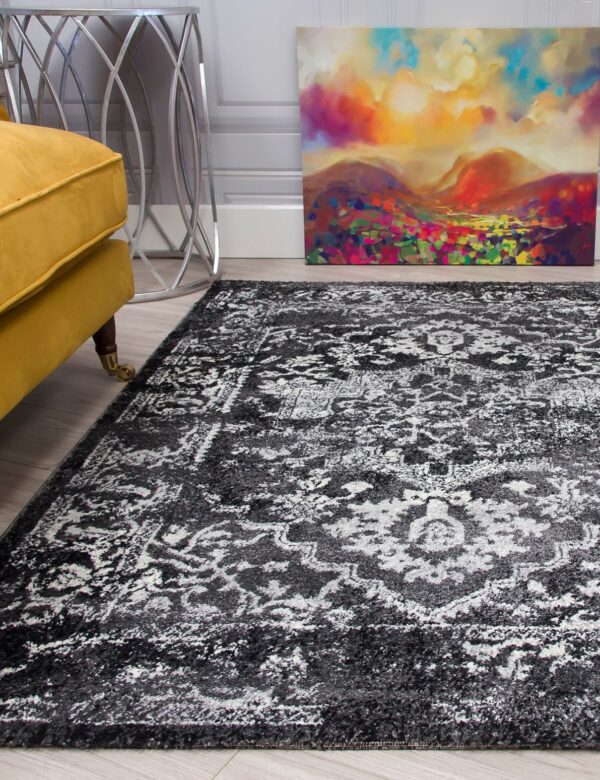 120x170 GREY ANTIKA MEDALLION RUG - Image 2