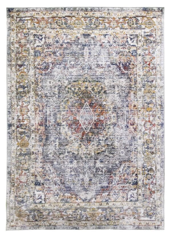 160x230 GREY BOHO MEDALLION RUG