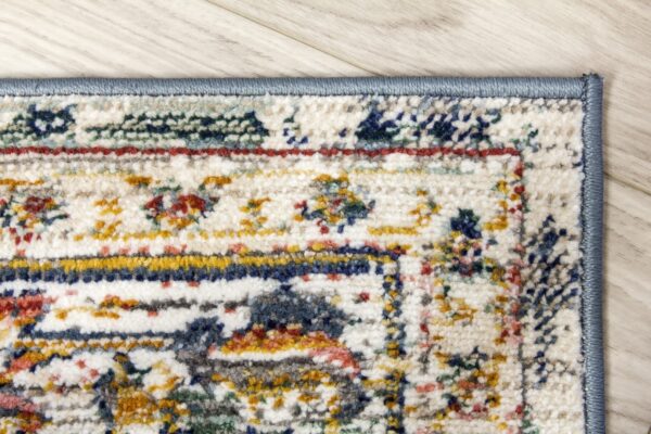 160x230 BLUE BOHO MEDALLION RUG - Image 4