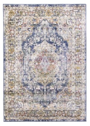 160x230 BLUE BOHO MEDALLION RUG