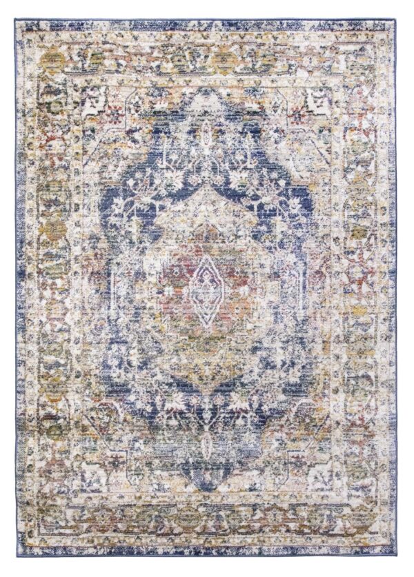 160x230 BLUE BOHO MEDALLION RUG