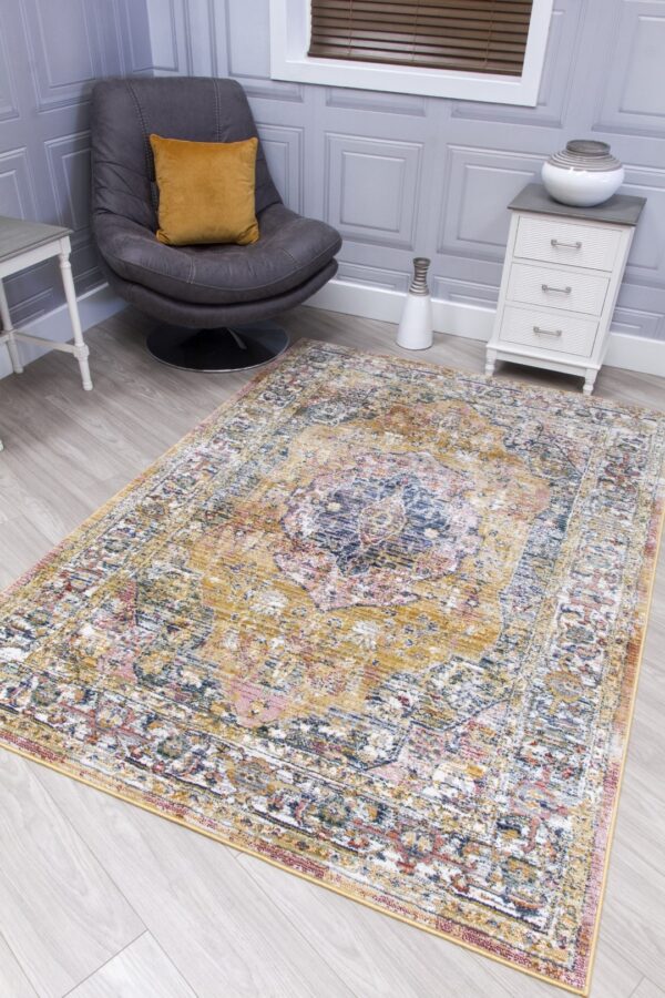 160x230 OCHRE BOHO MEDALLION RUG - Image 2