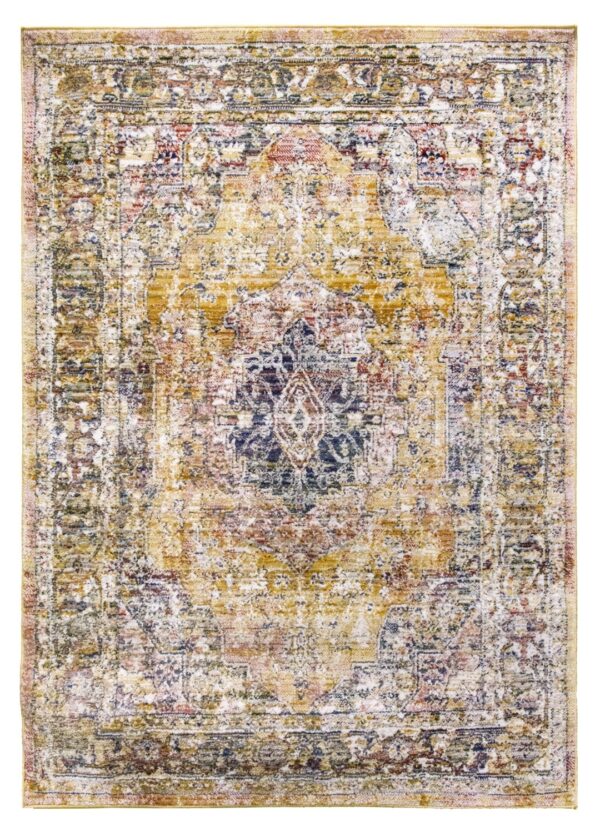 160x230 OCHRE BOHO MEDALLION RUG