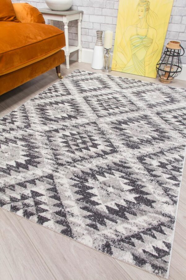 80x150 ARDENNE AZTECA GREY RUG - Image 2