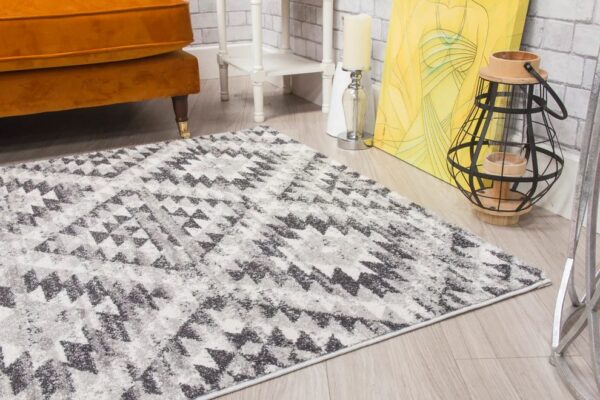 80x150 ARDENNE AZTECA GREY RUG - Image 3