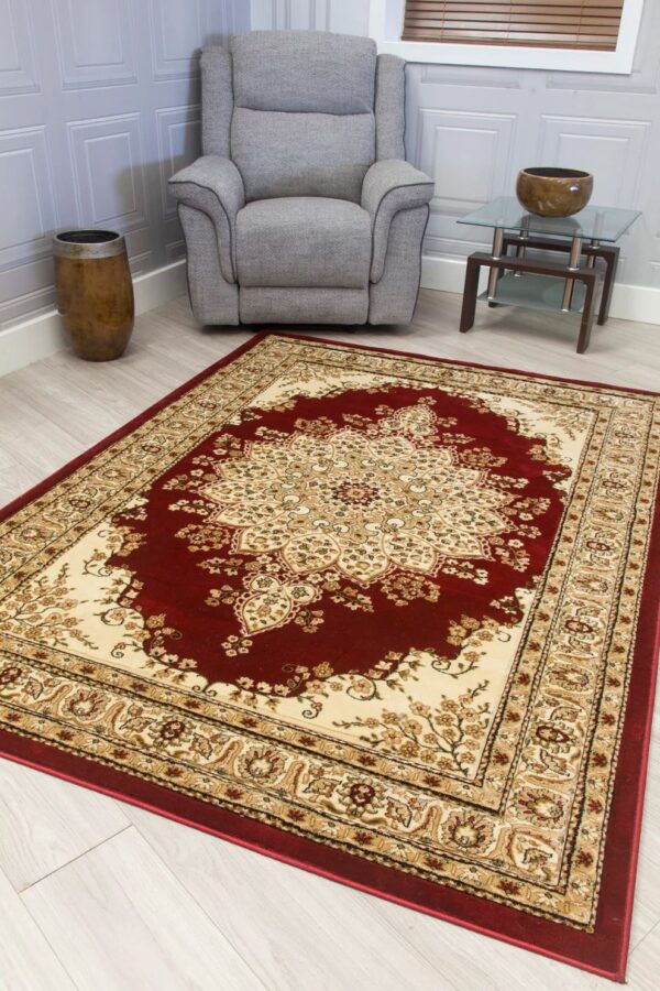 120x170 RED CLASSIQUE MEDALLION - Image 2